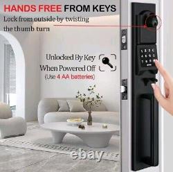 NewBang 2Pack Matte Black Front Door Smart Keyless Lock System & Keys $170 MSRP