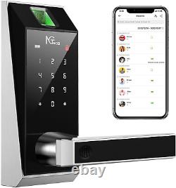 Ngteco Security Smart Lock, Biometric Keyless Entry Door Lock with Handle Set, B