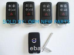 OEM LOT OF 5 VOLVO 5 Button Keyless Entry Remote Smart Key Fob OEM