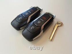 Original Lot Of 2 Ford F150 15-17 Smart Key Less Entry Remote F-150 Uncut Blank