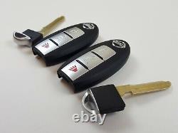 Original Lot Of 2 Nissan 11-18 Oem Smart Key Less Entry Remote Fob Uncut Blank
