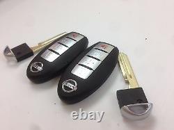 Original Lot Of 2 Nissan Leaf 13-17 Oem Smart Key Less Entry Remote Uncut Outlet