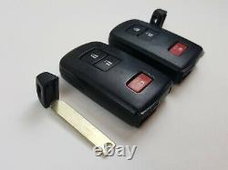 Original Lot Of 2 Toyota 12-21 Oem Smart Key Less Entry Remote Fob Blank Uncut