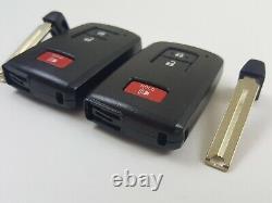 Original Lot Of 2 Toyota 12-21 Oem Smart Key Less Entry Remote Fob Blank Uncut
