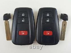 Original Lot Of 2 Toyota Prius 16-20 Oem Smart Key Less Entry Remote Blank Uncut
