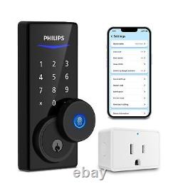 Philips WiFi Smart Door Lock withWiFi Bridge -Keyless Entry App/Fingerprint/Keypad