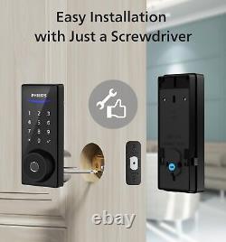 Philips WiFi Smart Door Lock withWiFi Bridge -Keyless Entry App/Fingerprint/Keypad