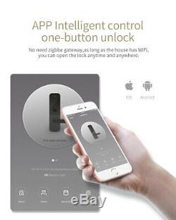 Pineworld Keyless Touchscreen Fingerprint Smart Door Lock, Cool Black Left