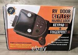 RV Keyless Entry Door Lock Smart Fingerprint/Keypad Door Latch. Right Side