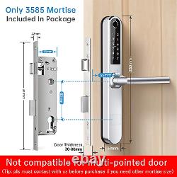 Ruveno Slim Smart Fingerprint Door Lock with Handles, Keyless Entry Door Lock