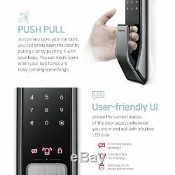 SAMSUNG SHP-DP710 Key Less PUSH PULL Digital Smart Door Lock with Remote K+Cards