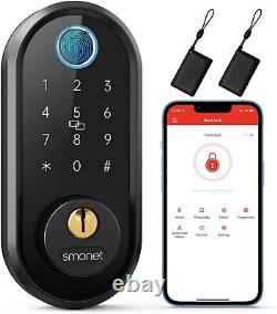 SMONET Fingerprint Door Lock Smart Deadbolt Keyless Entry Alexa Compatible