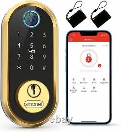 SMONET Fingerprint Keyless Electronic Digital Keypad Smart Door Lock Deadbolt