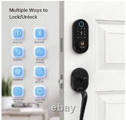 SMONET Fingerprint Smart Front Door Lock with Handle Set Keyless Entry Deadbolt