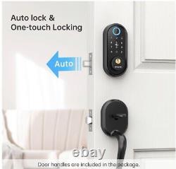 SMONET Fingerprint Smart Front Door Lock with Handle Set Keyless Entry Deadbolt