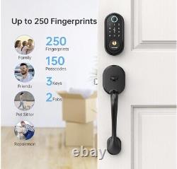 SMONET Fingerprint Smart Front Door Lock with Handle Set Keyless Entry Deadbolt