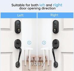 SMONET Fingerprint Smart Front Door Lock with Handle Set Keyless Entry Deadbolt