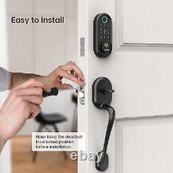 SMONET Front Door Lock Set Keyless Entry with Handle Fingerprint Smart Deadbolt