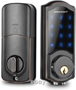 SMONET Smart Deadbolt Keyless Entry Door Lock with Keypad Electronic Front Door