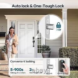 SMONET Smart Front Door Lock Handle Set Fingerprint Keyless Digital Deadbolt APP