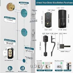 SMONET Smart Front Door Lock Handle Set Fingerprint Keyless Digital Deadbolt APP