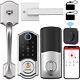 Smonet Smart Front Door Lock Handle Set Wifi Fingerprint Keyless Keypad Deadbolt