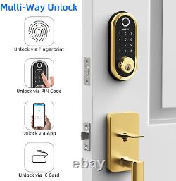 SMONET Smart Lock Bluetooth Keyless Entry Keypad Smart Deadbolt-Fingerprint