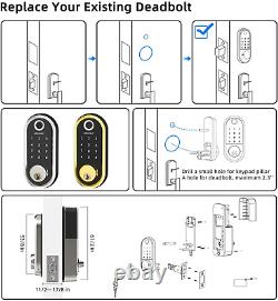 SMONET Smart Lock Bluetooth Keyless Entry Keypad Smart Deadbolt-Fingerprint