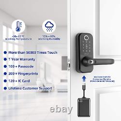 SMONET Smart Lock Fingerprint Door Lock with Reversible Handle Keyless Entry