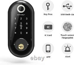 SMONET Smart Lock Keyless Entry Deadbolt Electronic with Biometric Fingerprint