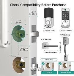 SMONET WiFi Front Door Lock Handle Set Fingerprint Digital Keypad Smart Deadbolt