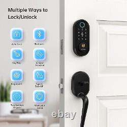 SMONET WiFi Smart Front Door Lock Set Fingerprint Keyless Entry Digital Keypad