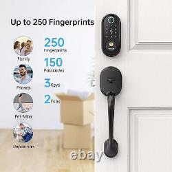 SMONET WiFi Smart Front Door Lock Set Fingerprint Keyless Entry Digital Keypad