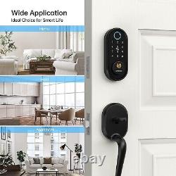 SMONET WiFi Smart Front Door Lock Set Fingerprint Keyless Entry Digital Keypad