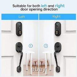 SMONET WiFi Smart Front Door Lock Set Fingerprint Keyless Entry Digital Keypad