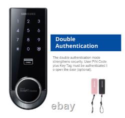 Samsung Smart Keyless Deadbolt Digital Door Lock with 4 KeyTags Secure Auto-Lock