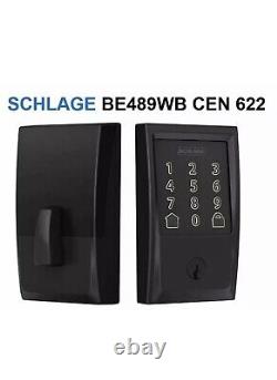 Schlage Century Encode Smart Wifi Door Lock with Alarm, Aged Bronze New
