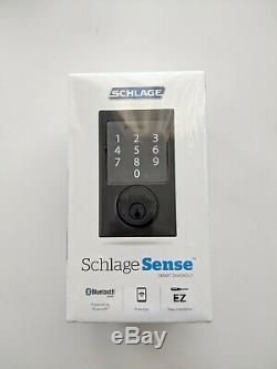 Schlage Sense Smart Lock Deadbolt Bluetooth Apple iPhone Home Kit Keyless Black
