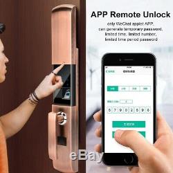 Security Electric Fingerprint Smart Door Lock Touchsreen Password Keyless Bronze