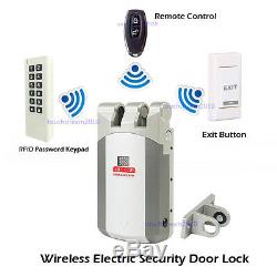 Security Keyless Smart Remote Door Locks Wireless Invisible Anti-theft Lock Kit