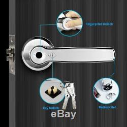 Security Smart Fingerprint Electronic Keyless Entry Door Lock with Key Unlock