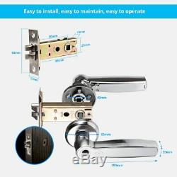 Security Smart Fingerprint Electronic Keyless Entry Door Lock with Key Unlock