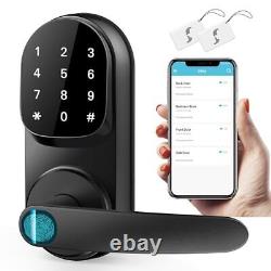 Sifely Smart Lock, Keyless Entry Door Lock, Smart Door Lock, Door Lock Black