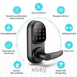 Sifely Smart Lock, Keyless Entry Door Lock, Smart Door Lock, Door Lock Black