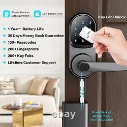 Sifely Smart Lock, Keyless Entry Door Lock, Smart Door Lock, Door Lock Black