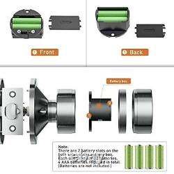 Signstek Keyless Entry Door Lock, Door Knob with Keypad, Smart Code Door Lock, Mute