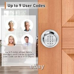 Signstek Keyless Entry Door Lock, Door Knob with Keypad, Smart Code Door Lock, Mute