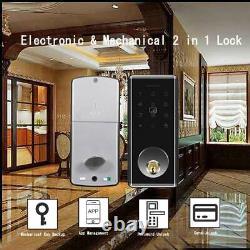 Smart BT-Door Lock Home Keyless Security APP Digital Card Google Home Anti-theft