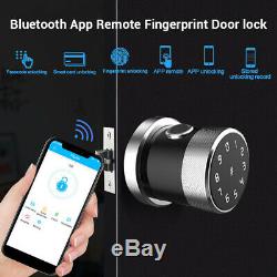 Smart Biometric Door Lock Bluetooth Phone App Unlock Keyless Touch Screen Keypad