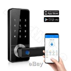 Smart Biometric Fingerprint Door Lock Keyless Entry Handle WIFI Bluetooth APP